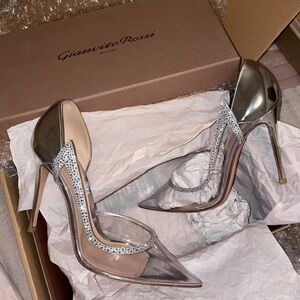 Gianvito Rossi Plexi Pump Silver Heels